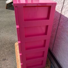 【タイトル】 JM20438K) 5段収納ケース＜幅：約75cm 高さ：約114cm 奥行：約40cm＞中古品【取りに来られる方限定】　 の画像