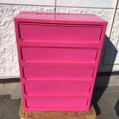 【タイトル】 JM20438K) 5段収納ケース＜幅：約75cm 高さ：約114cm 奥行：約40cm＞中古品【取りに来られる方限定】　 の画像