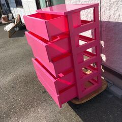 【タイトル】 JM20438K) 5段収納ケース＜幅：約75cm 高さ：約114cm 奥行：約40cm＞中古品【取りに来られる方限定】　 の画像