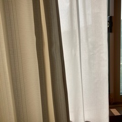 掃き出し窓用カーテンレースセットの画像