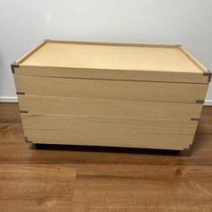 桐 衣装ケース 幅42cm 3段 隅金具 キャスター付　着物　収納の画像