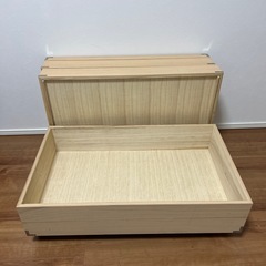 桐 衣装ケース 幅42cm 3段 隅金具 キャスター付　着物　収納の画像