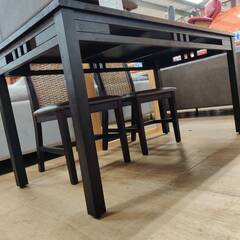 【愛品倶楽部柏店】アジアン ダイニング5点セット トリコロールチェアの画像