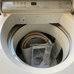O 2511-329 Panasonic 全自動電気洗濯機 NA-F8AE9 8kg 2021年製 ※排水ホース側面に穴あきあり 2021年製 付属品あり 動作確認済み 中古の画像
