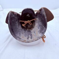 【✨鹿角風‼️】鉄柱兜サビあり・顎紐ちぎれ✨簡易清掃済・現状品❗️の画像