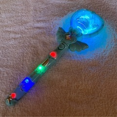 プリンセスステッキ　魔法の杖　ハート　水色　光るおもちゃ　変身ごっこ　プリキュアの画像