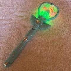 プリンセスステッキ　魔法の杖　ハート　水色　光るおもちゃ　変身ごっこ　プリキュアの画像