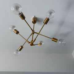 【美品】Francfranc グラディスカ ペンダントランプ 6灯 ゴールドの画像