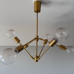 【美品】Francfranc グラディスカ ペンダントランプ 6灯 ゴールドの画像