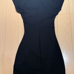 1 / 4 Zara フィット ニット ギャザーワンピース 黒 サイズ S (7〜9号)の画像