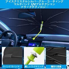 B33W/B36W ekワゴン 車用サンシェード 車 サンシェード 傘型 8層 UVカット紫外線遮蔽 折り畳み式 遮光 断熱 仮眠 車中泊 プライバシー保護の画像