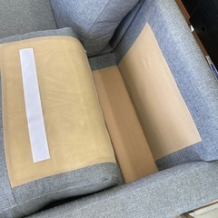 【ジモティー割引で最大15％OFF⭐️】セパレートソファー オットマン付き グレーの画像