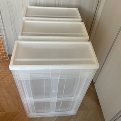 無印良品　ポリプロピレン　収納ケース3つセットの画像