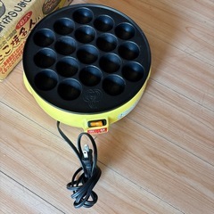 たこ焼名人　卓上たこ焼器　18穴　ふっ素樹脂加工　電気　　箱　たこ焼き器 プレート たこ焼き タコパ パーティー 家庭用 丸洗い  福岡　田川市　筑豊  使用感ありますが問題なく使えます。の画像