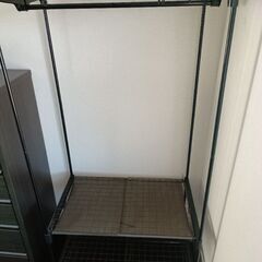 ニトリ　ワードローブラック 幅111cmの画像