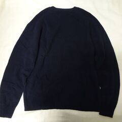 ( E-11 )UNIQLO ユニクロ ラムクルーネックセーター ネイビー 男女兼用 XLサイズ 351-469400 中古 未使用品の画像