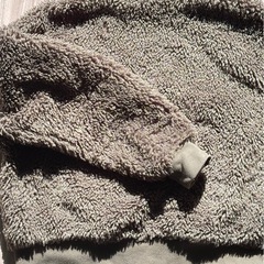 美品　ユニクロ　ジャケット　起毛ボア　もこもこ　カーキ　L  MA-1の画像