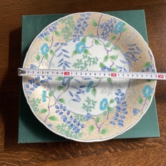 美濃焼　前畑陶器　庫山窯　花銀彩大皿1枚の画像