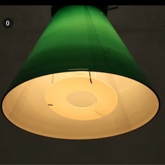 ヴィンテージ　1960年代　グラスペンダントランプ　グリーンの画像