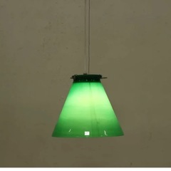 ヴィンテージ　1960年代　グラスペンダントランプ　グリーンの画像