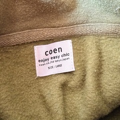 coen CVCボリュームネックスウェットパーカー　裏起毛Lサイズの画像