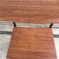 木目キャスター付PCデスク｜コンパクト・多目的ワゴンにも◎の画像