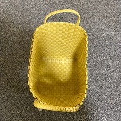 未使用　無印良品 手編みバスケットの画像