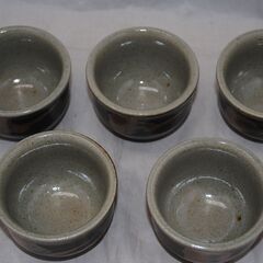 [1715] 益子焼 急須と湯呑み 5個セット 陶器 茶器の画像