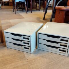 在庫2点 KOKUYO 卓上書類ケース 書類ケース スチールボックス 小物入れ　/UJ-1373 2Fの画像