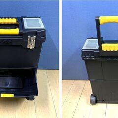 未使用　Erie Tools 高耐久ポータブルツールボックス洗車セット収納　折りたたみ式の自動ロックハンドル&取り外し可能な収納２段コンパートメントの画像