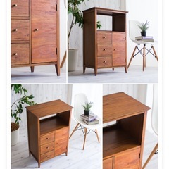 マホガニー　電話台の画像