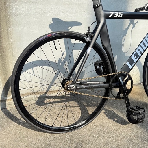 LEADER 735 マットブラックLサイズ ピスト リーダーバイク ストリート
