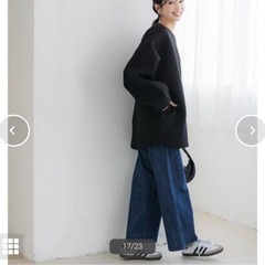 【新品】バウンススウェットノーカラーコート レディースの画像