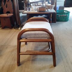 玄関椅子 座敷椅子 スツール 籐製 コンパクト 低め いす イス　/UJ-1374 2Fの画像