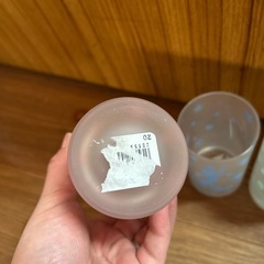 スペイン村のキャラクターのガラスコップ3個セットの画像