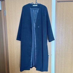 【新品レディース】 神戸レタス　ロングコート　黒　無地　スリットの画像