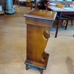 電話台 花台 引き出し付き レトロ家具 飾り台 オールドカリモク スリム　/UJ-1375 2Fの画像