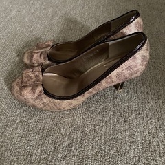 薄いヒョウ柄のパンプスの画像