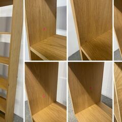 無印良品 スタッキングシェルフ オーク材 5段×2列 オープンラック 間仕切り ナチュラル 収納 壁面 飾り棚 中古家具 店頭引取歓迎 R10219の画像