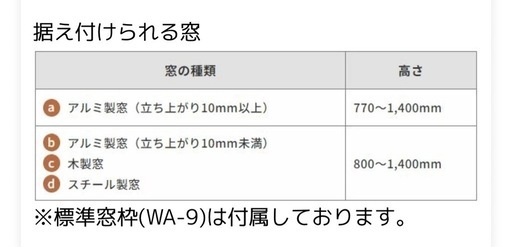 窓用エアコン（2024年 製）