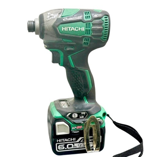 日立 コードレス インパクトドライバ WH 14DDL2 14.4V グリーン ケース付き