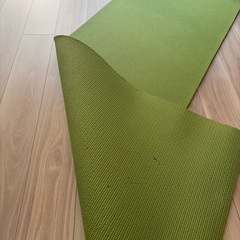 毎日のストレッチに◎厚さ1cm フカフカ ヨガマット ぐりーんグリーンの画像