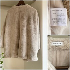 ファージャケットコート★L size LUNACIONの画像