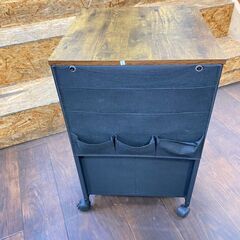 ジ480/ Gakjo デスクワゴン キャビネット サイドチェスト オフィス 布製 袖机 サイドワゴン 4段 A4対応 大容量 キャスター付き デスク下収納の画像