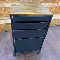 ジ480/ Gakjo デスクワゴン キャビネット サイドチェスト オフィス 布製 袖机 サイドワゴン 4段 A4対応 大容量 キャスター付き デスク下収納の画像