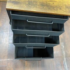 ジ480/ Gakjo デスクワゴン キャビネット サイドチェスト オフィス 布製 袖机 サイドワゴン 4段 A4対応 大容量 キャスター付き デスク下収納の画像