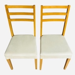 🚗引き取り限定｜シンプルな椅子 2脚｜美品／即お渡しOK の画像