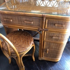 アンティーク　ドレッサー　ラタンの画像