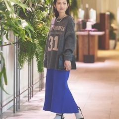 神戸レタス ジャガードロゴニットトップスの画像