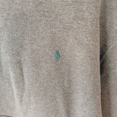 ポロラルフローレン　ボアスウェット地パーカー ダークグレー Lサイズの画像